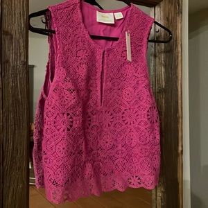 Maeve by Anthropologie sleeveless pink top NWT size 10